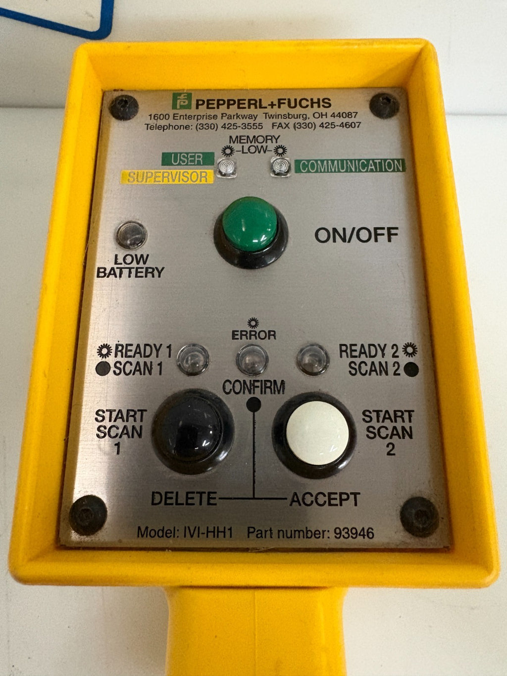 PEPPERL & FUCHS COMMUNICATION UNIT MODEL IVI-HH1 #939461