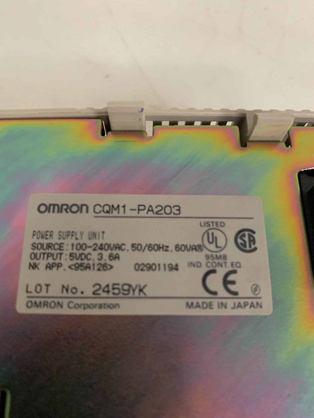 OMRON POWER SUPPLY CQM1-PA203