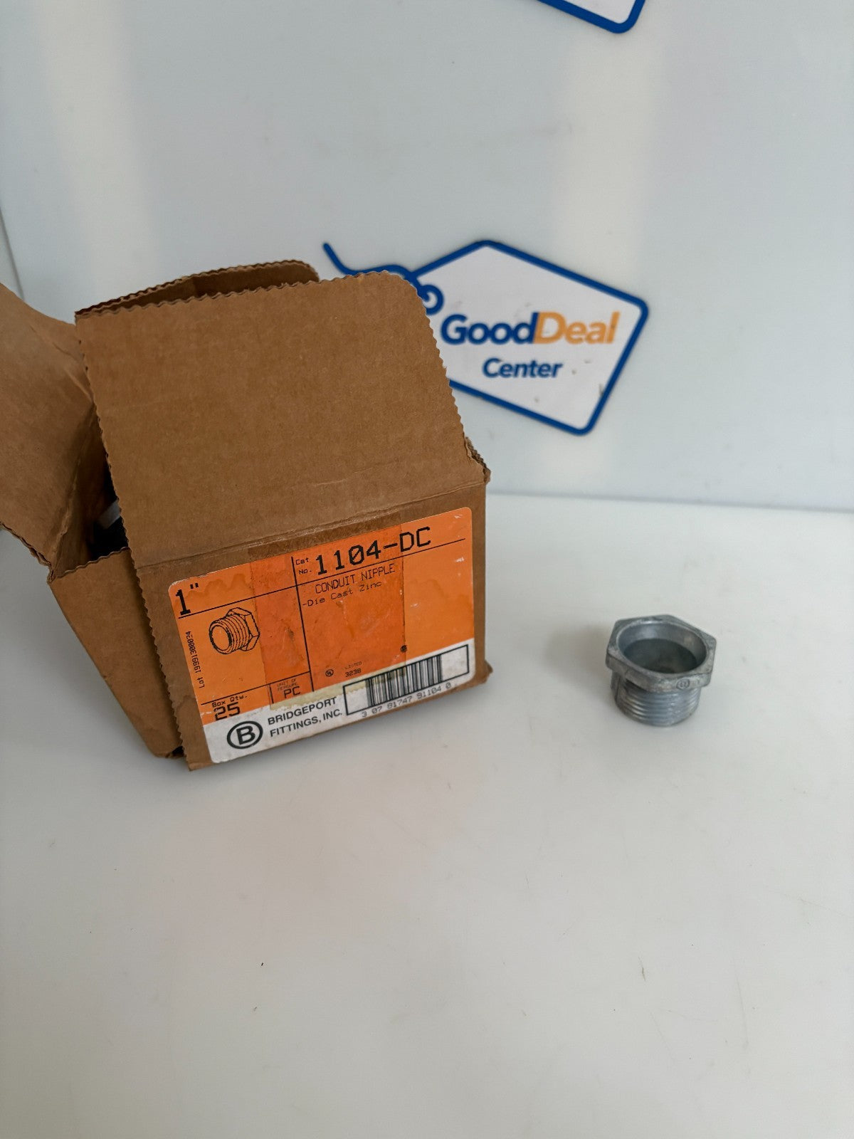 BRIDGEPORT FITTING DIE CAST ZINC 1" CHASE NIPPLE #1104-DC 25/BOX0