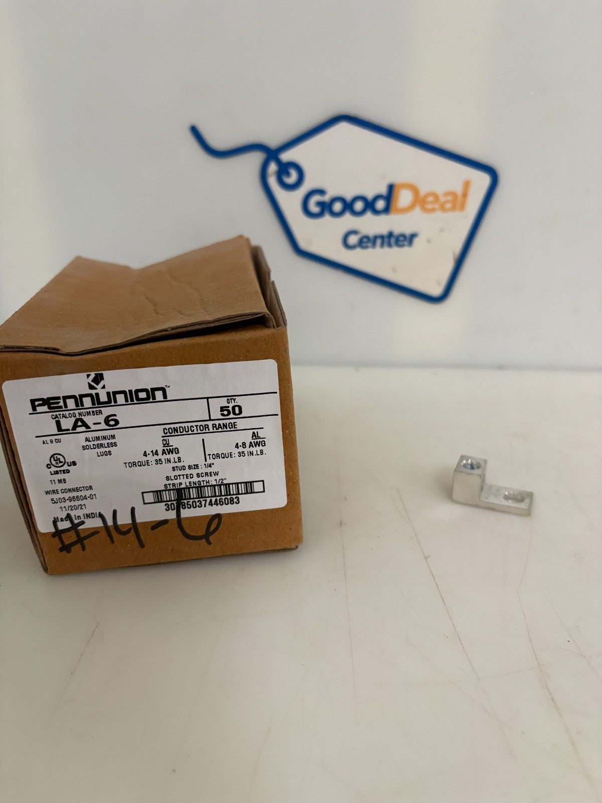 PENNUNION ALUMINIUM SODERLESS LUG LA-6 50 IN BOX0