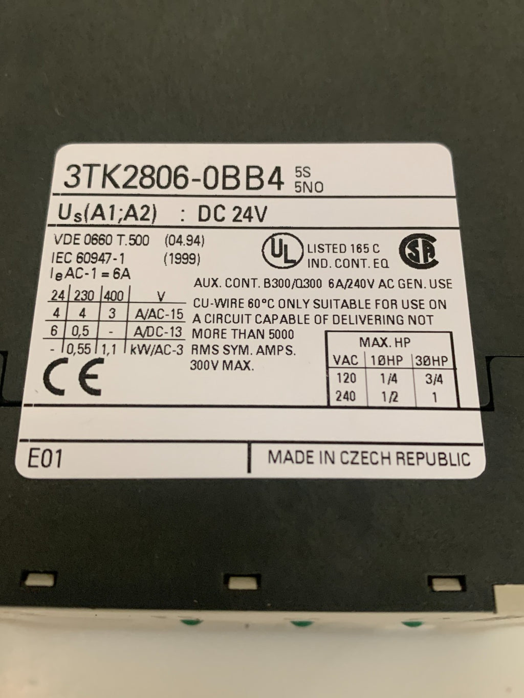 SIEMENS SAFETY RELAY 3TK2806-0BB4