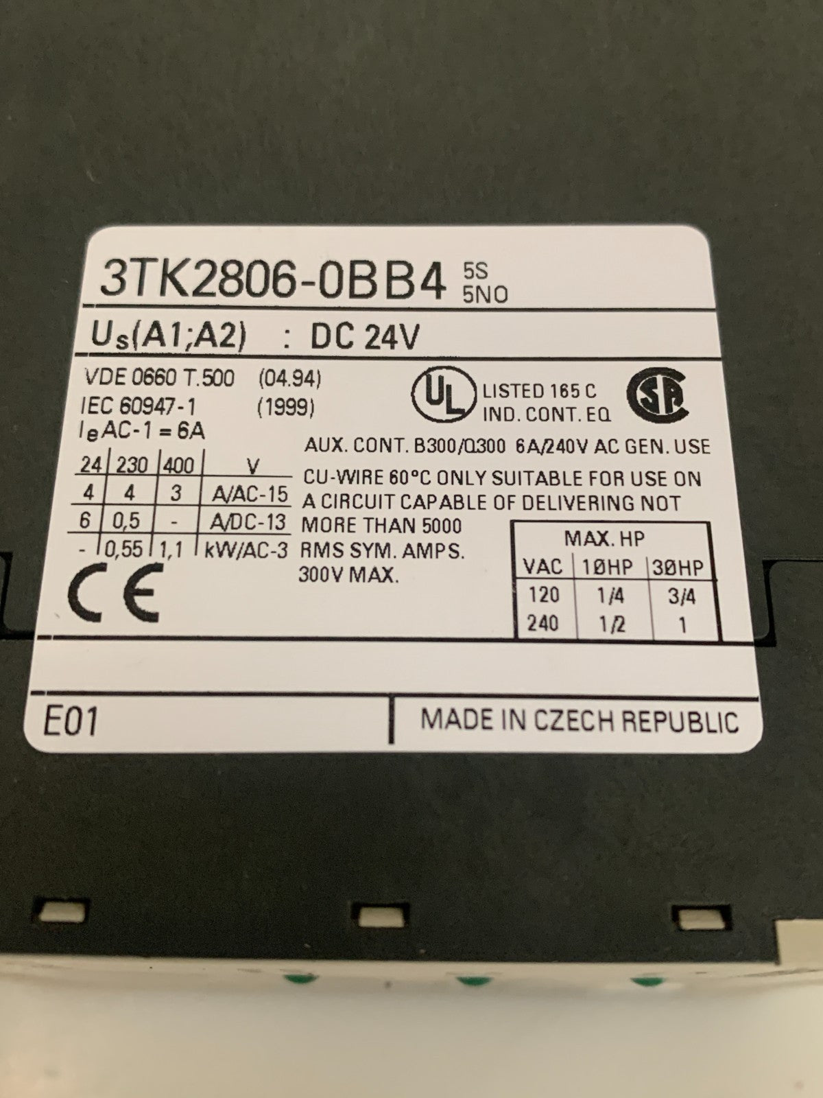 SIEMENS SAFETY RELAY 3TK2806-0BB4