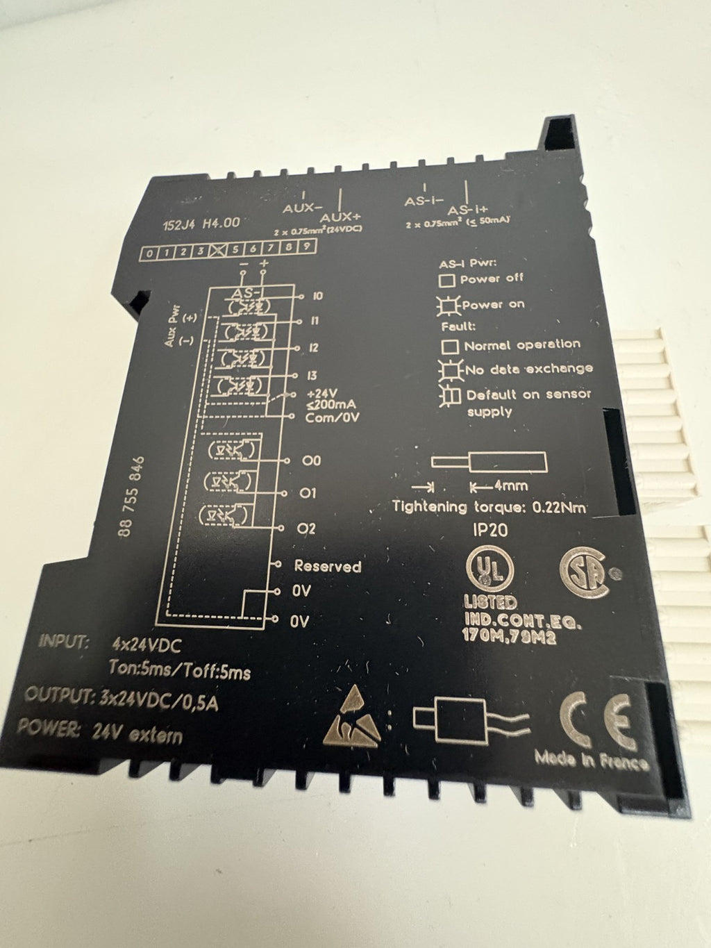 MURR ELEKTRONIK #55687 MAS120 DI 4/0 2A D03 AB