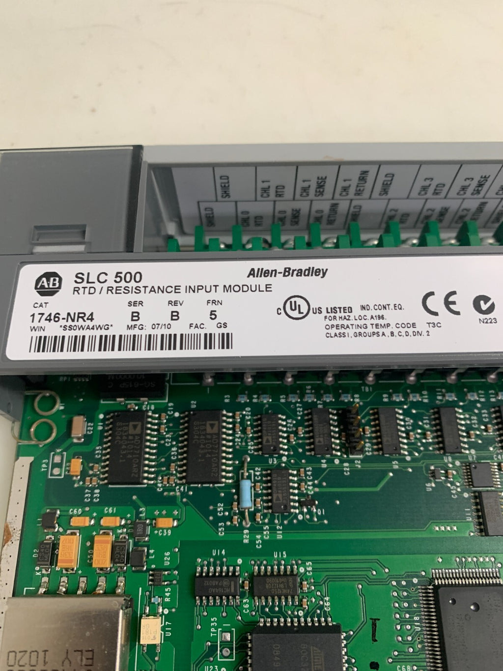 ALLEN BRADLEY INPUT MODULE 1746-ITV16 C A