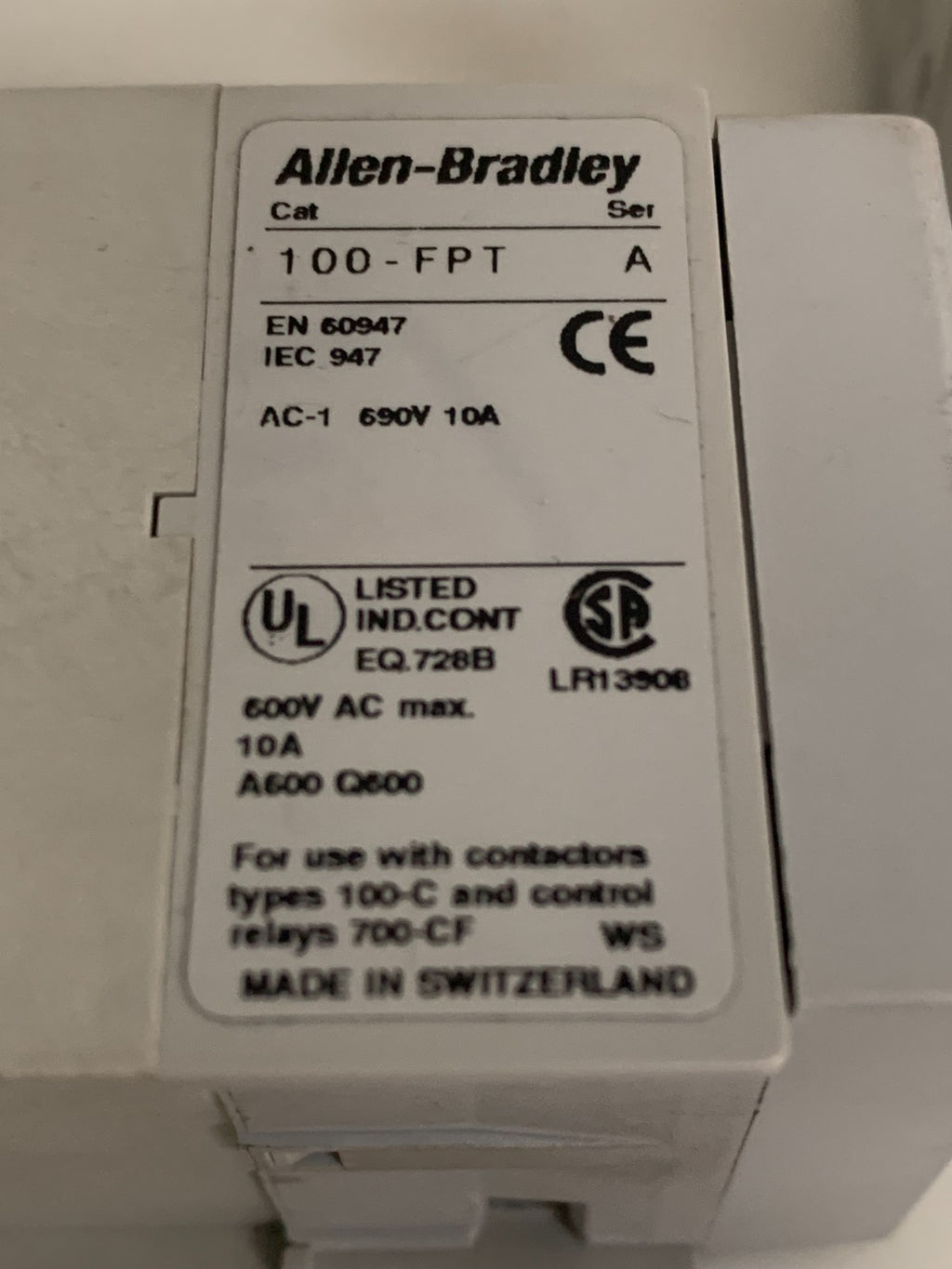 LOT OF 3 ALLEN BRADLEY OFF-DELAY TIMER RELAY #100 FPT SER A