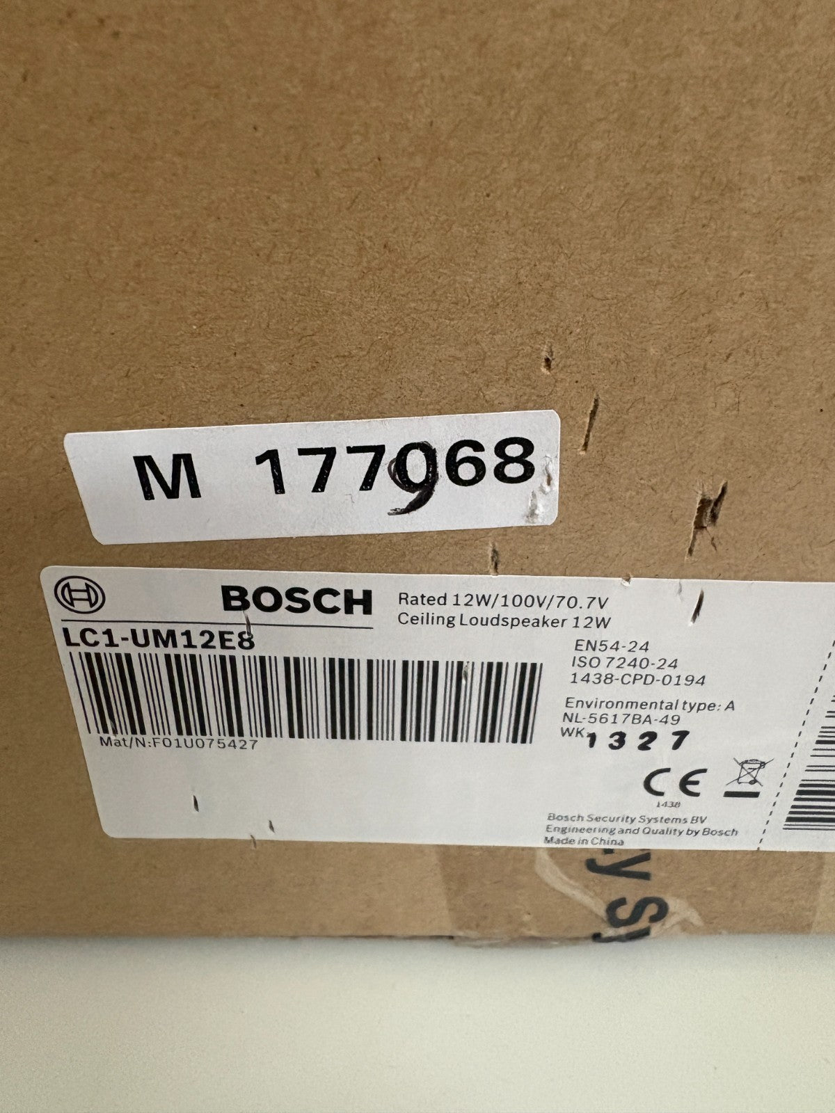 BOSCH 12 W CEILING LOUDSPEAKER LC1-UM12E8