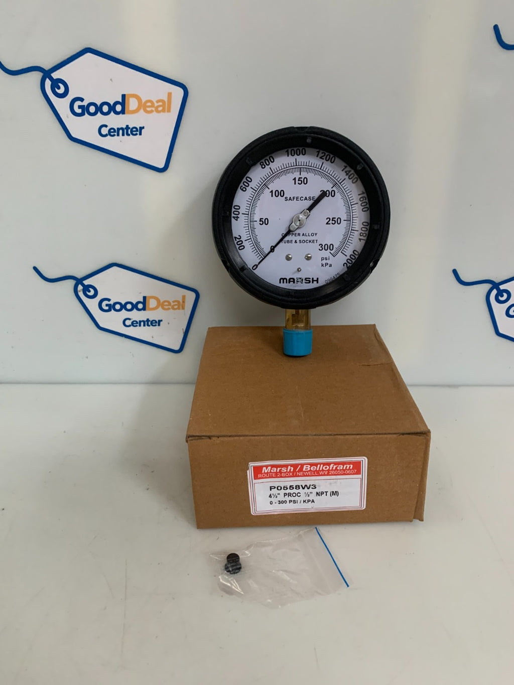 MARSH/BELLOFRAM 41/2" 0-300 PSI GAUGE 096475 PO558W3