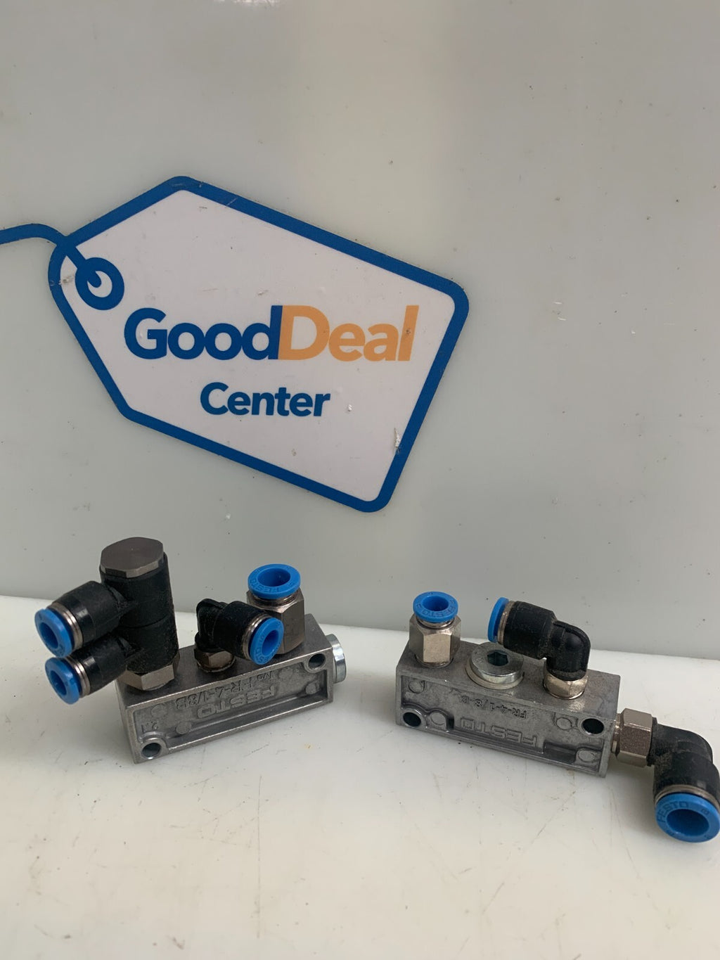FESTO  FR-4-1/8-B  Pneumatic Block  6701  (Lot of 2)