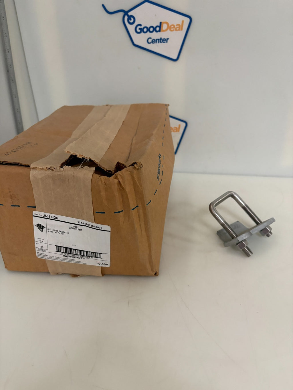 LOT OF 20 IN BOX ABB THOMAS & BETTS STEEL BEAM CLAMP U501 HDG0