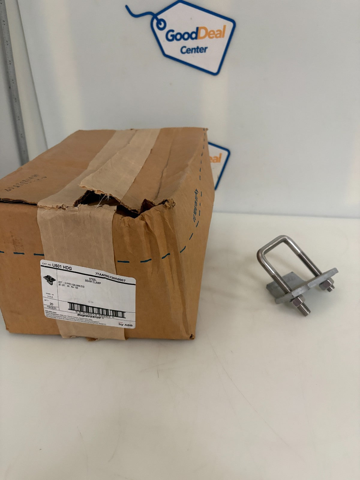 LOT OF 20 IN BOX ABB THOMAS & BETTS STEEL BEAM CLAMP U501 HDG0
