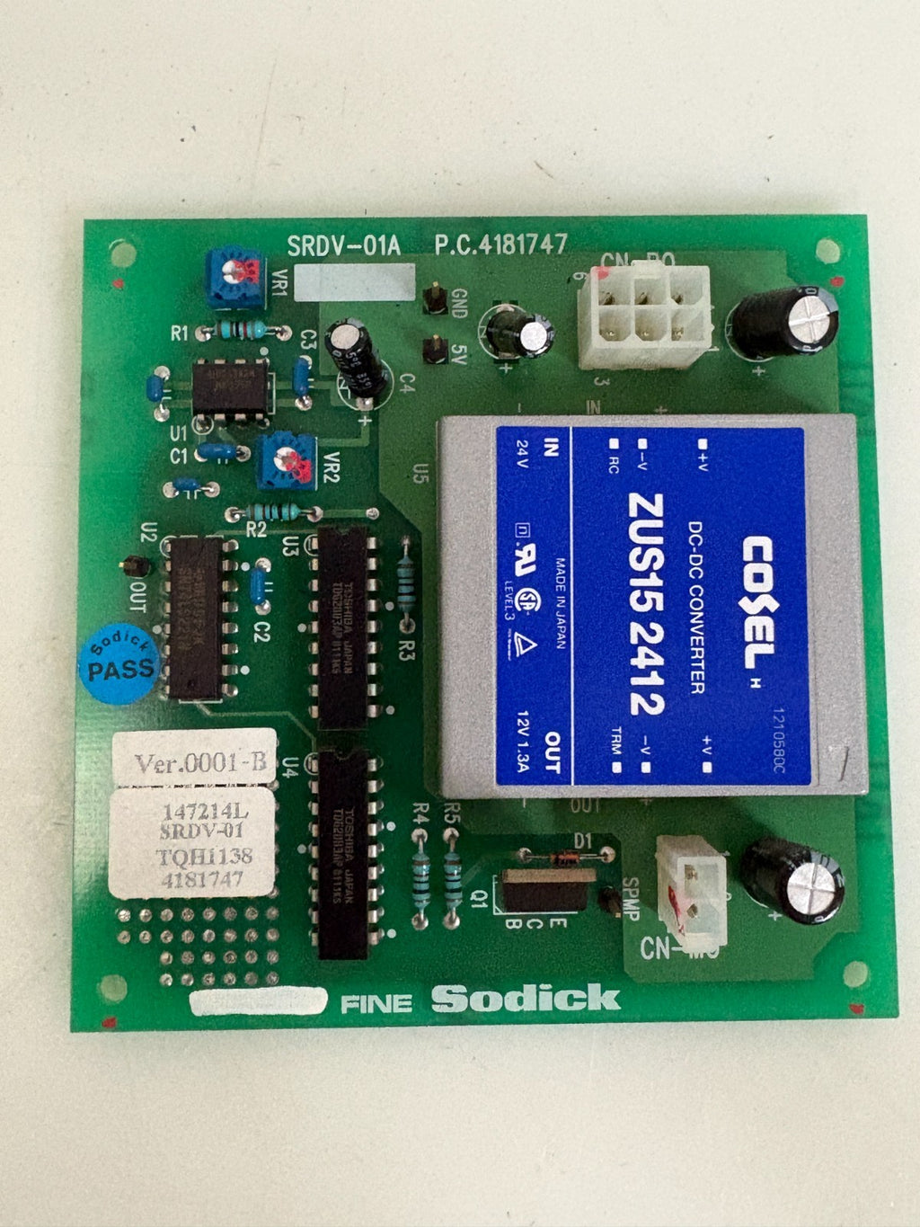 SODICK SRDV-01A P.C. 4181747 COSEL MODULE 