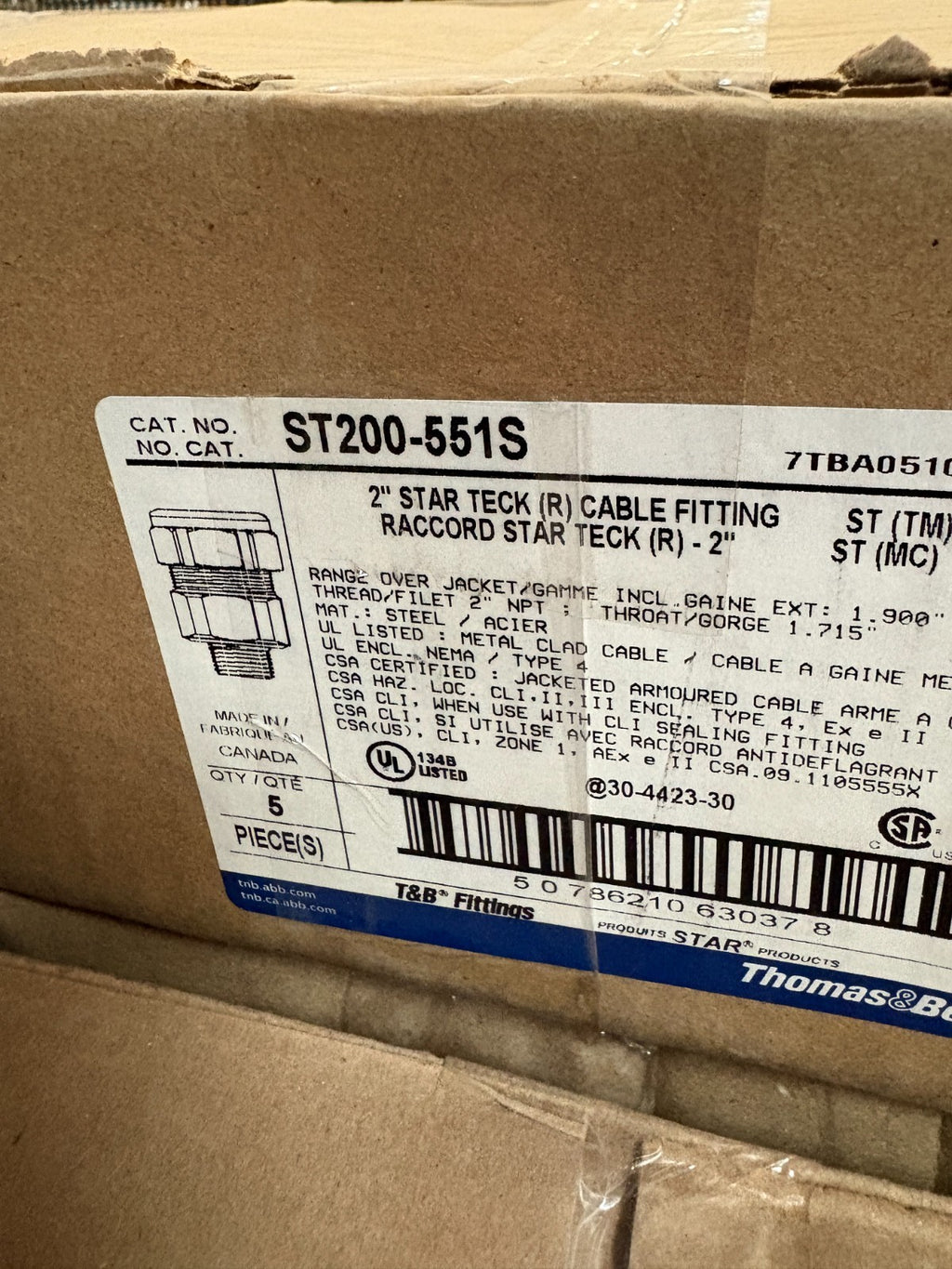 ABB THOMAS & BETTS STEEL 1" LOCKNUTS CI1708 90 IN BOX4