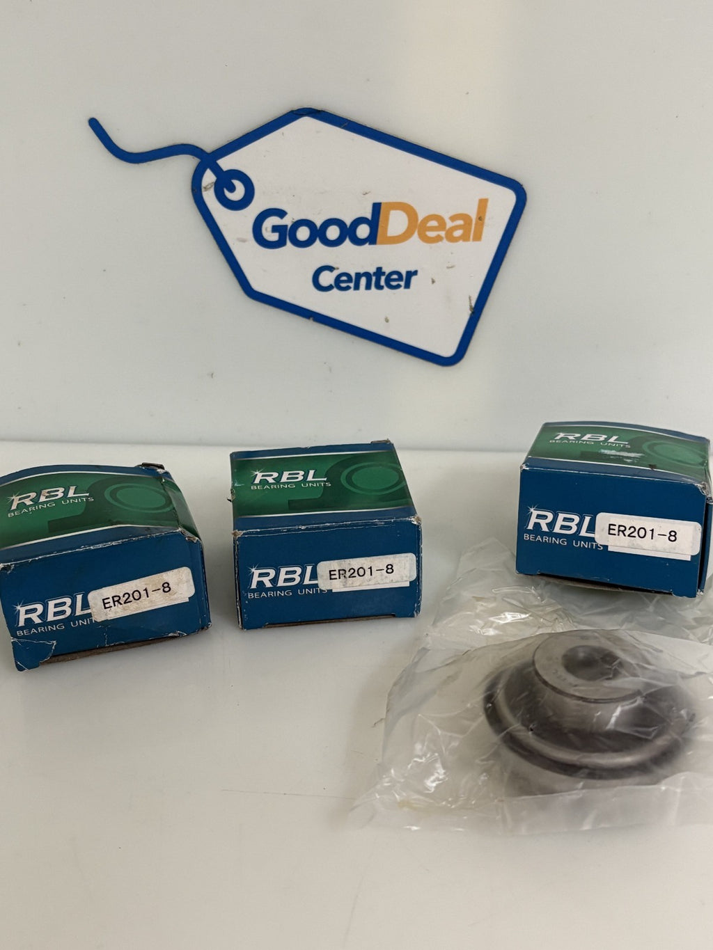 LOT OF 3 RBL BEARING ER201-8 1/2 INSERT BALL BEARING W/SNAP RING