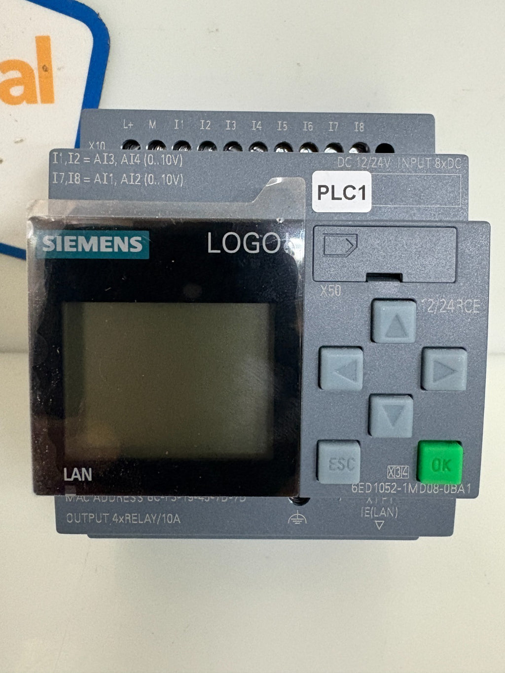 SIEMENS LOGO PLC 6ED 1052-1MD08-0BA1