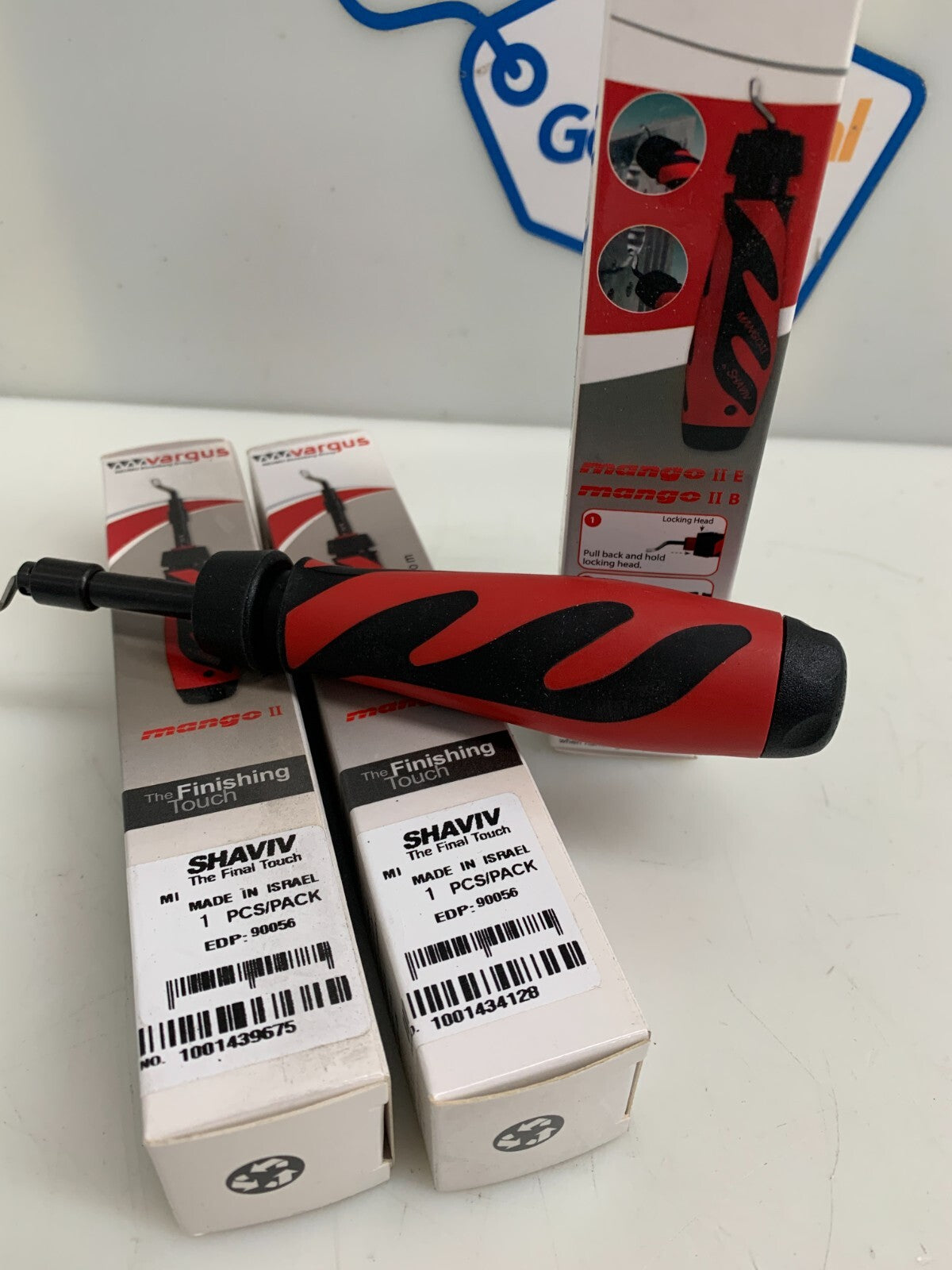 Lot of 3 Shaviv 155-90056 Mango II Deburring Tool Set Blade Holder, w/ A Blades
