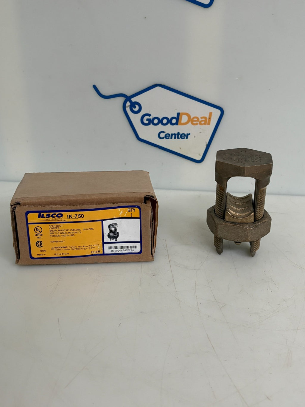 ILSCO SPLIT BOLT COPPER IK-750 0