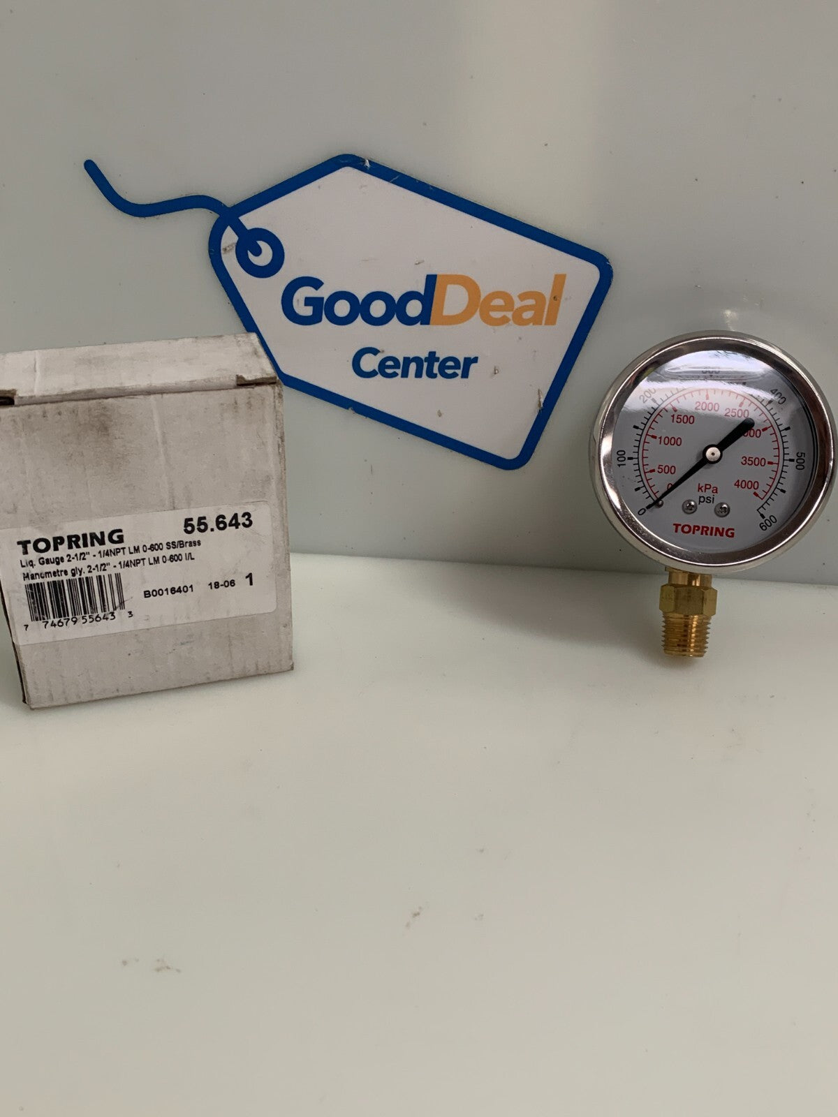 TOPRING 0-600 PSI LIQUID GAUGE 55.643