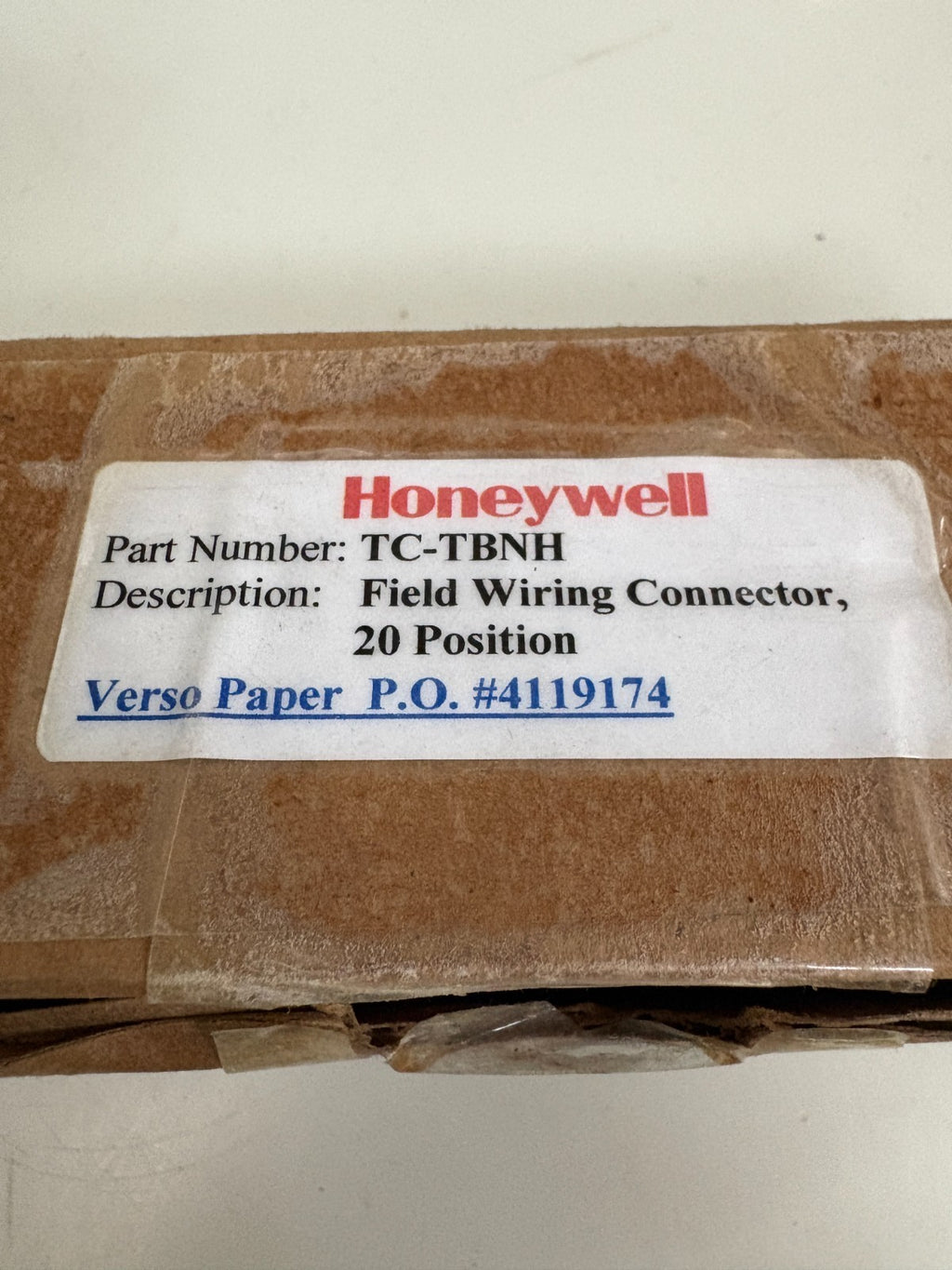 HONEYWELL 20 POSITION FIELD WIRING CONNECTOR TC-TBNH2
