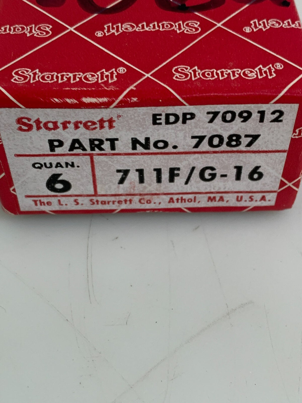 Box of 6 Starrett 7087 #16 Contact Point 711F/G-16