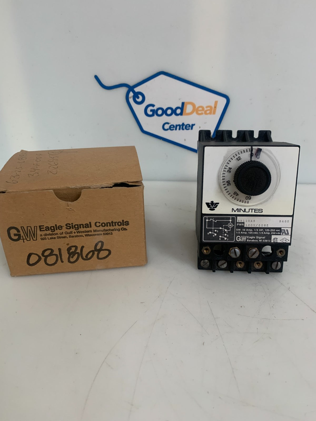 GW EAGLE SIGNAL CONTROLS 0-60 TIMER BR110 A 6 5A82