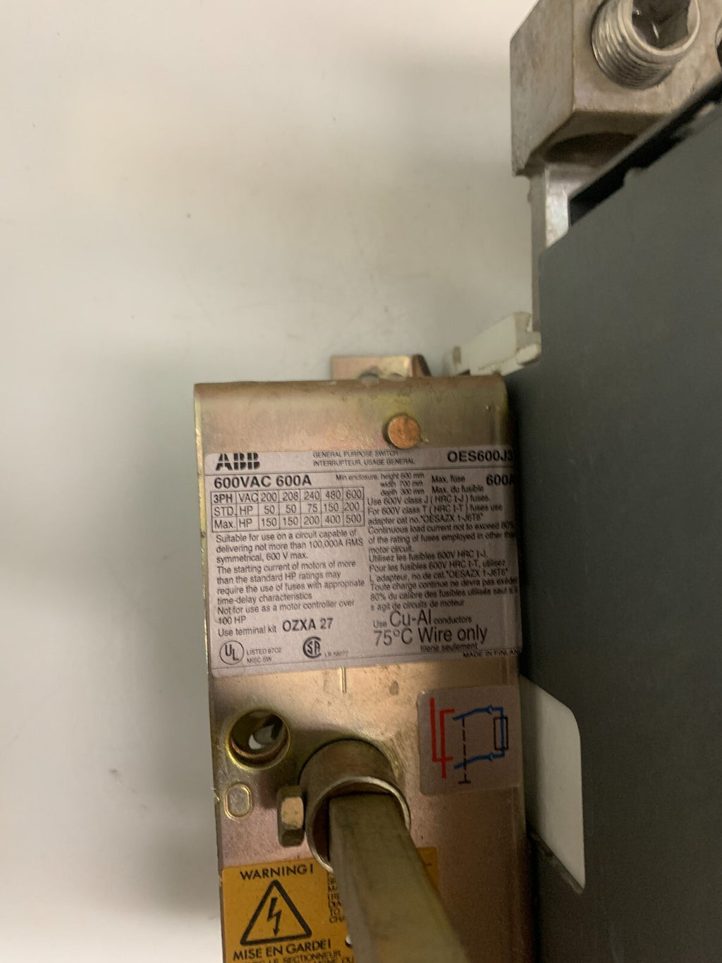 ABB Fusible Disconnect Switch  OES600J33