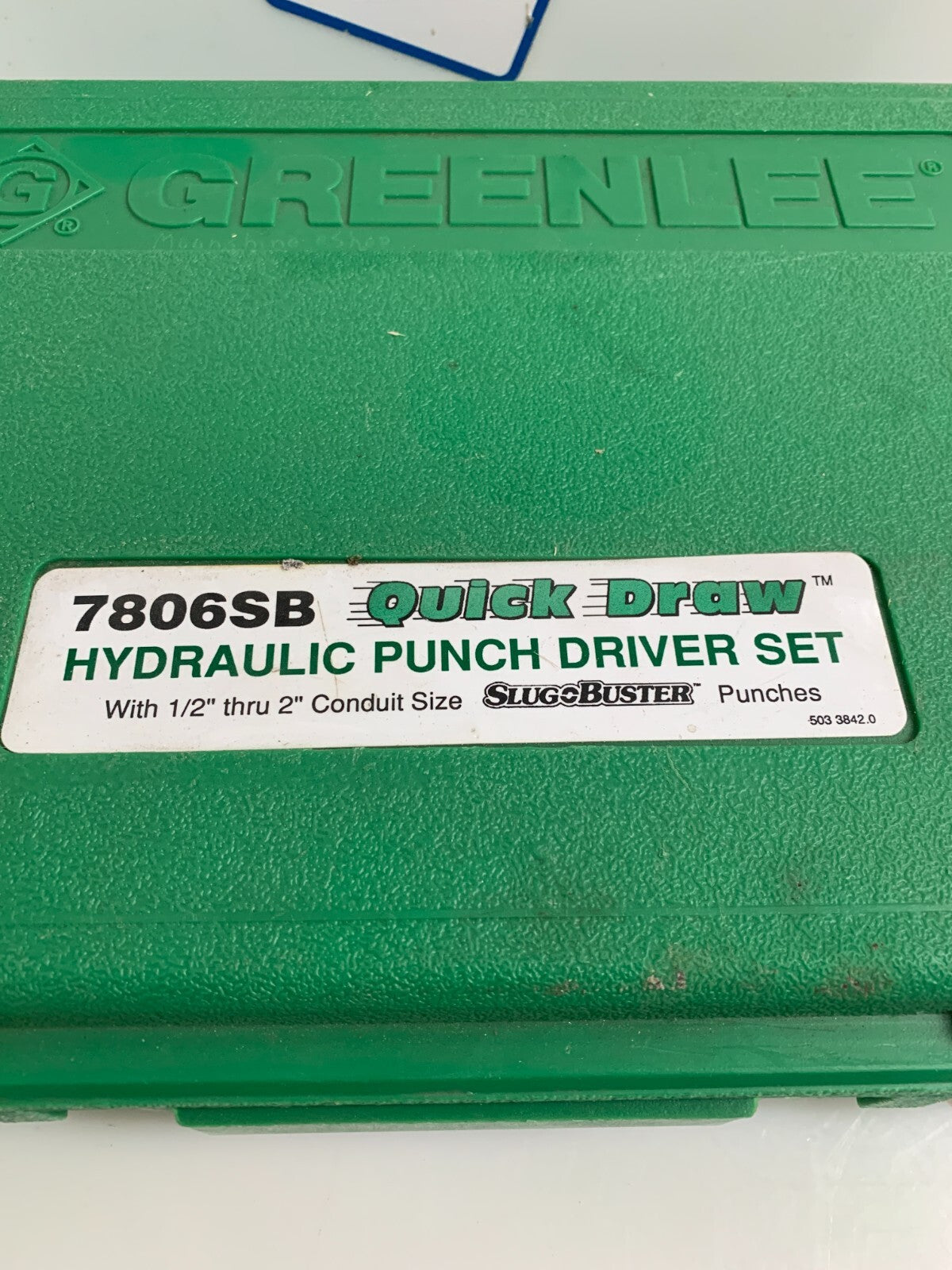 GREENLEE QUICK DRAW 8 TONNE 1/2 TO 2" PUNCH SET 7806 SB