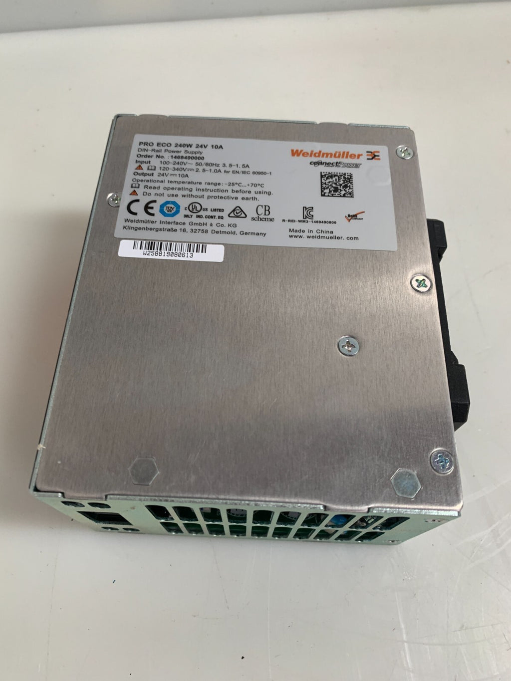 WEIDMULLER POWER SUPPLY PRO ECO 240W 24V 10 A 1469490000