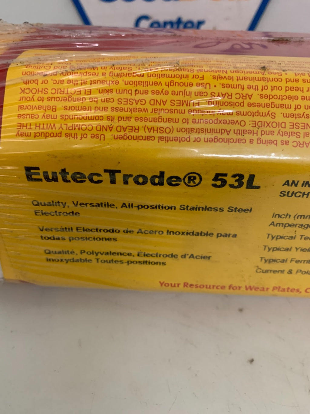 CASTOLIN EUTECTIC EUTECTRODE 53L ALL POSITION STAINLESS STEEL ELECTRODE 11.5 LB1
