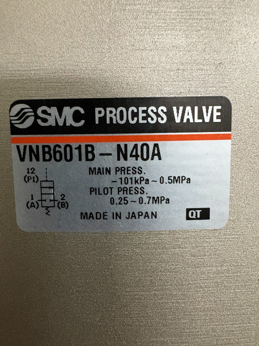 SMC PROCESS VALVE VNB601B-N40 A