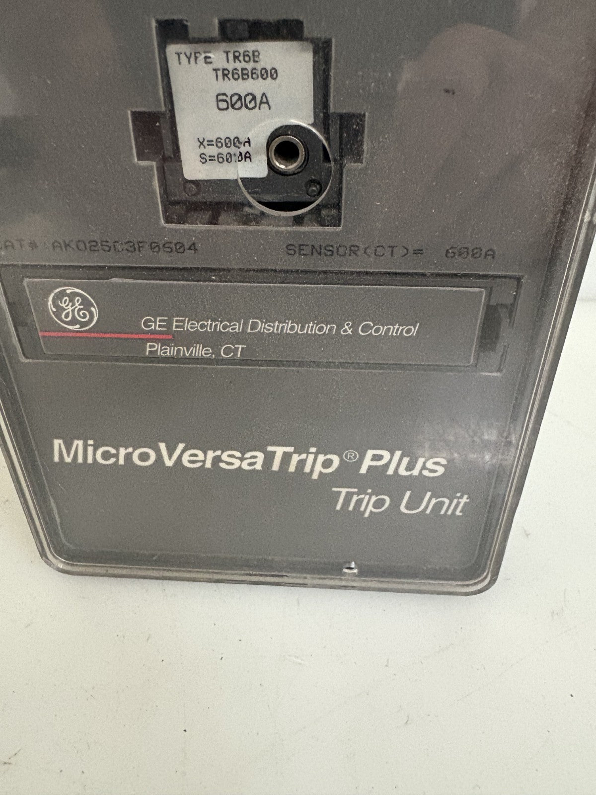 GENERAL ELECTRIC MICROVERSA TRIP PLUS TRIP UNIT AK025C3F06041