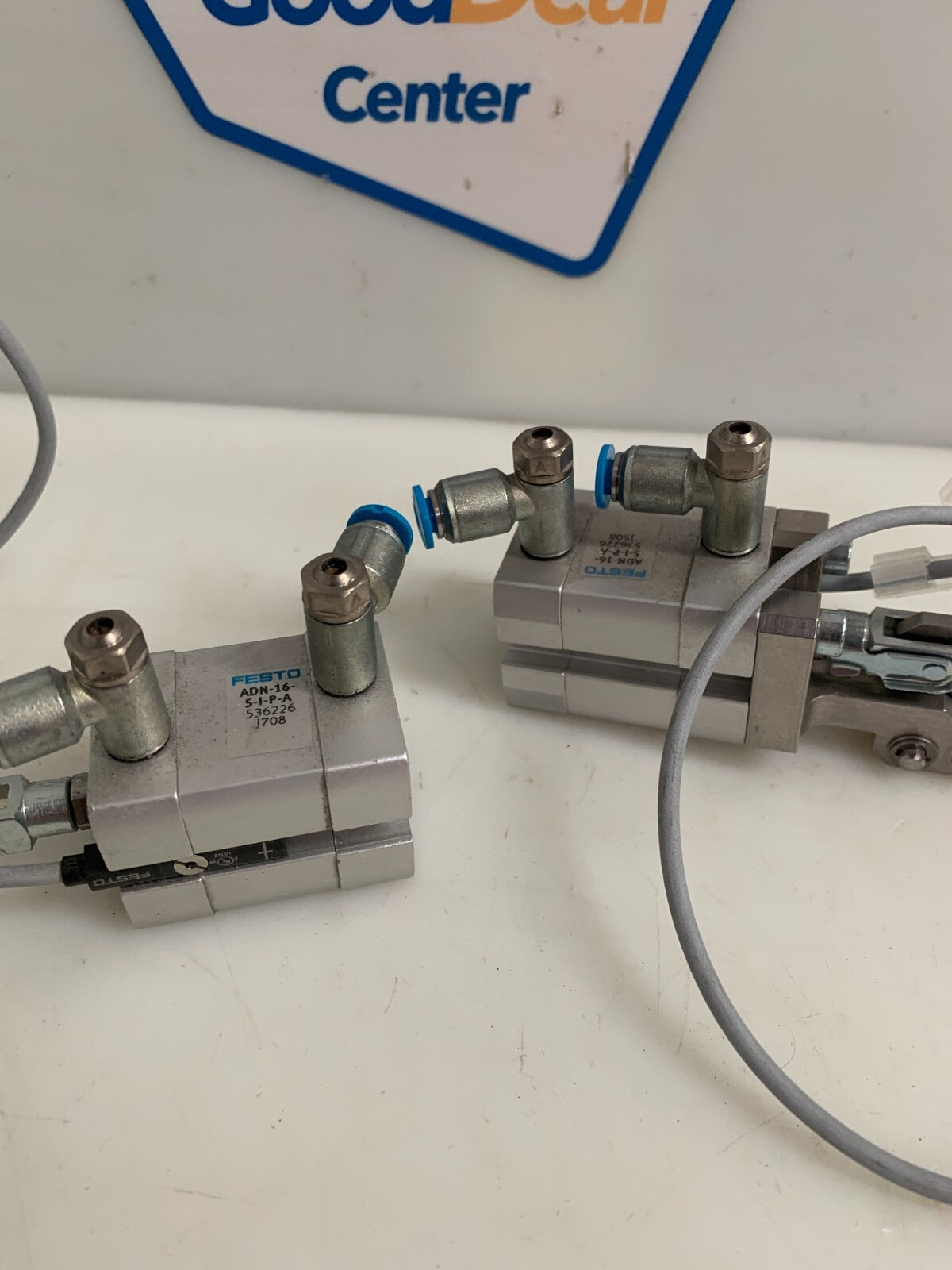 LOT OF 2 FESTO COMPACT CYLINDER 536226 ADN-16-5-I-P-A W/FESTO SENSOR1