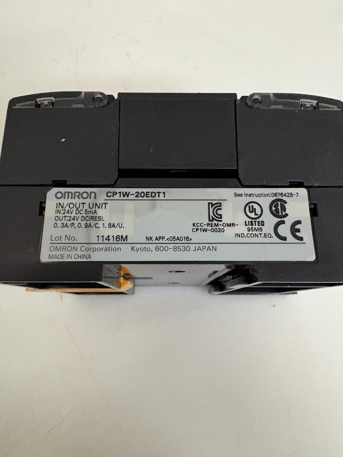 OMRON I/O UNIT CP1W-20EDT1