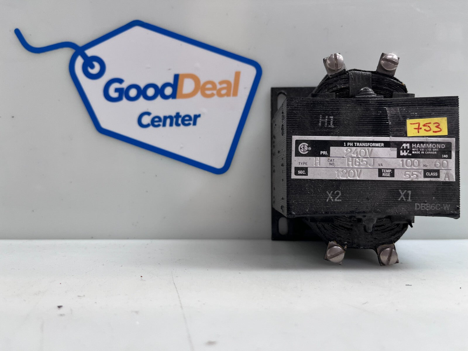 Hammond Transformer Type H CAT#HG5J, Ph 1, 240v