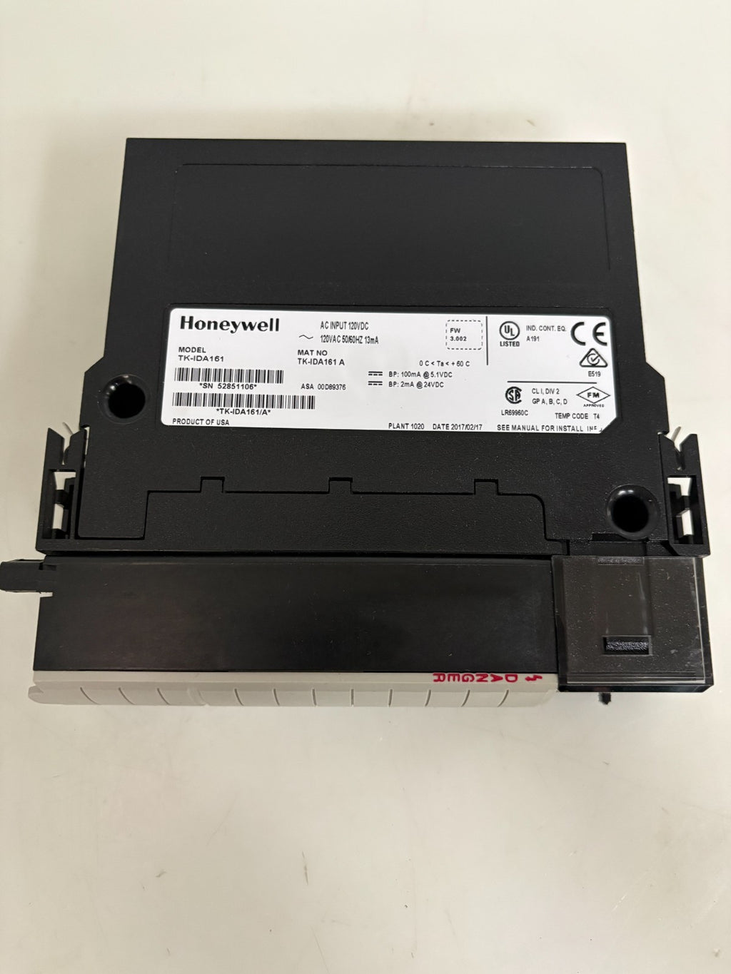 HONEYWELL AC INPUT 120 VDC TK-IDA161 A