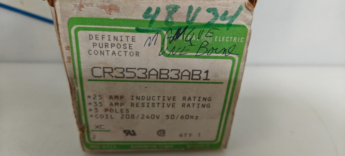 GENERAL ELECTRIC DEFINITE PURPOSE CONTACTOR CR353AB3AB11