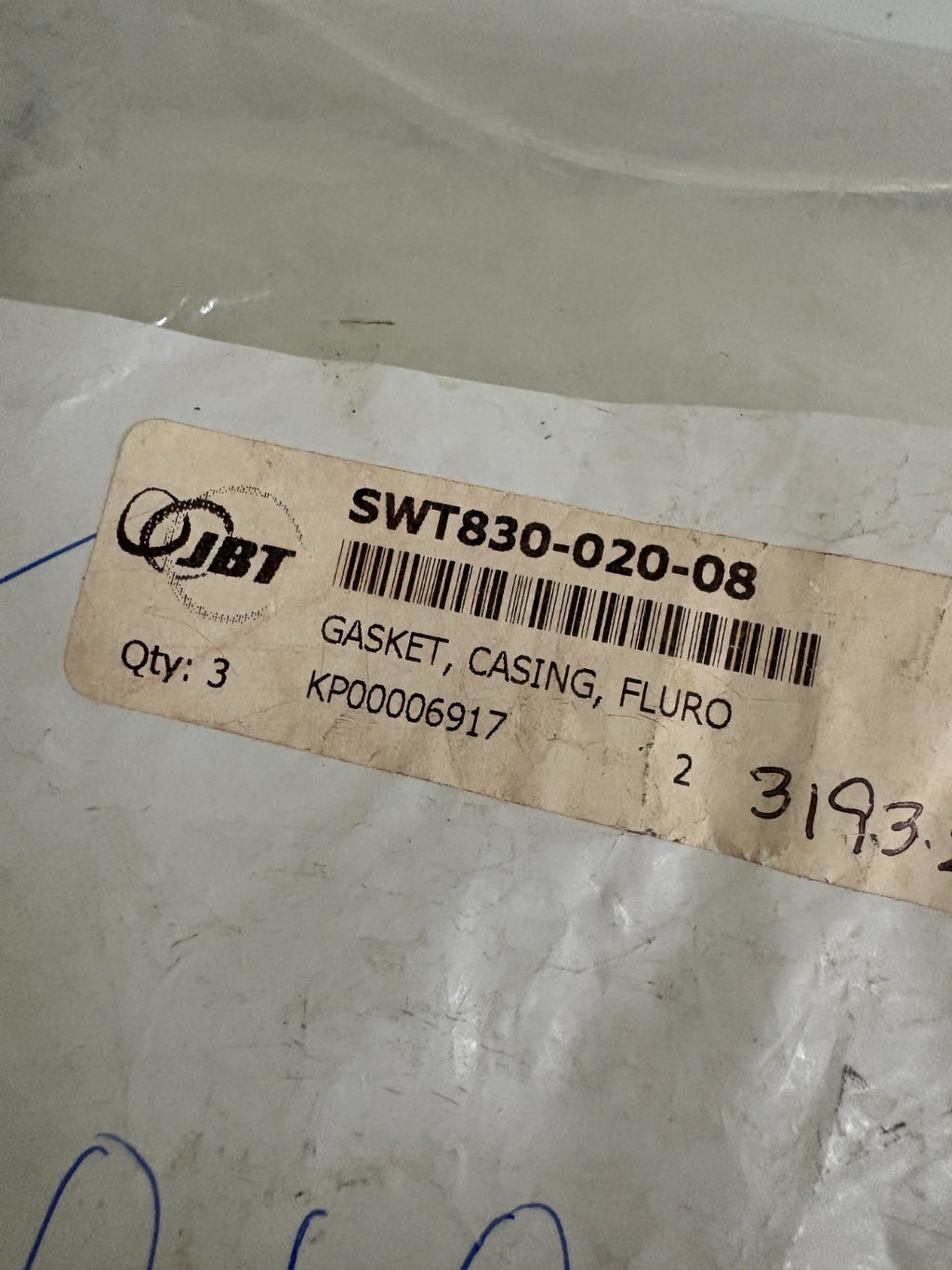 LOT OF 3 JBT GASKET CASING FLURO SWT 830-020-082
