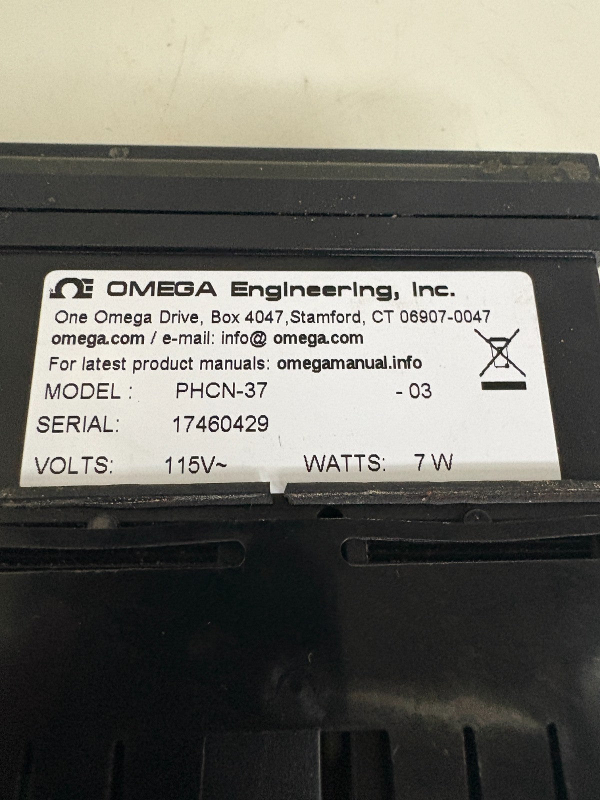 OMEGA PH CONTROLLER PHCN-37