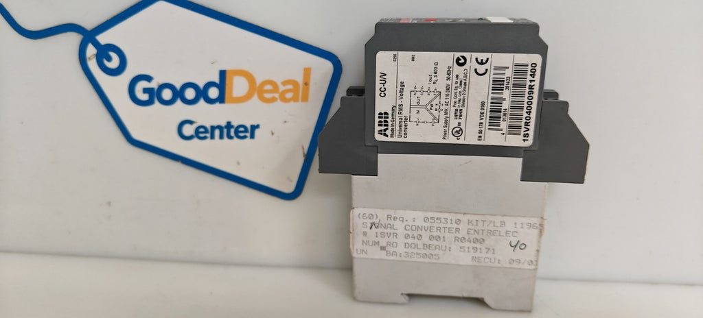 ABB UNIVERSAL RMS-VOLTAGE CONVERTER CC-U/V 1SVR040009R14000