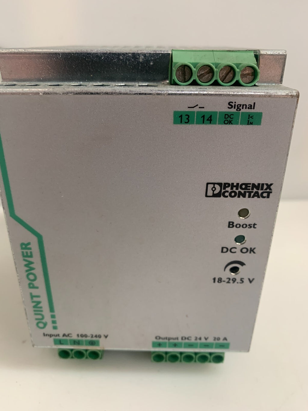 PHOENIX CONTACT QUINT POWER SUPPLY QUINT-PS/1AC/24DC/20 #28667761