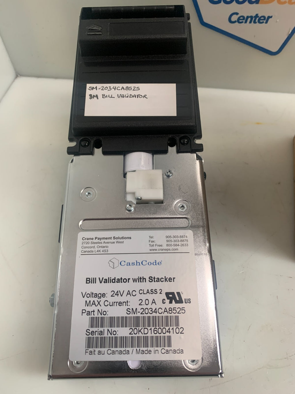 Cash Code Front Load Bill Validator  with stacker SM-2034CA8525