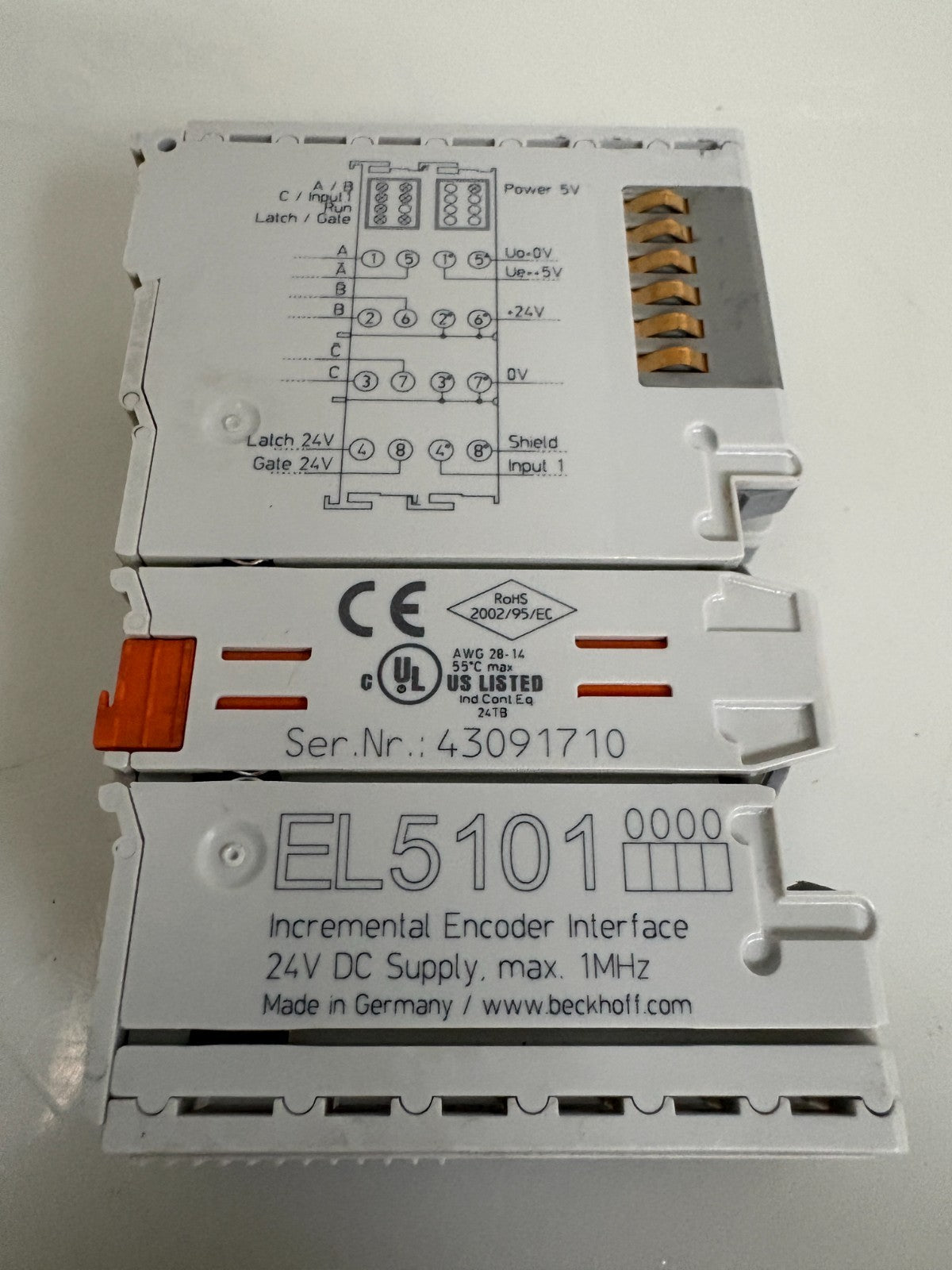 BECKHOFF INCREMENTAL ENCODER INTERFACE EL 5101