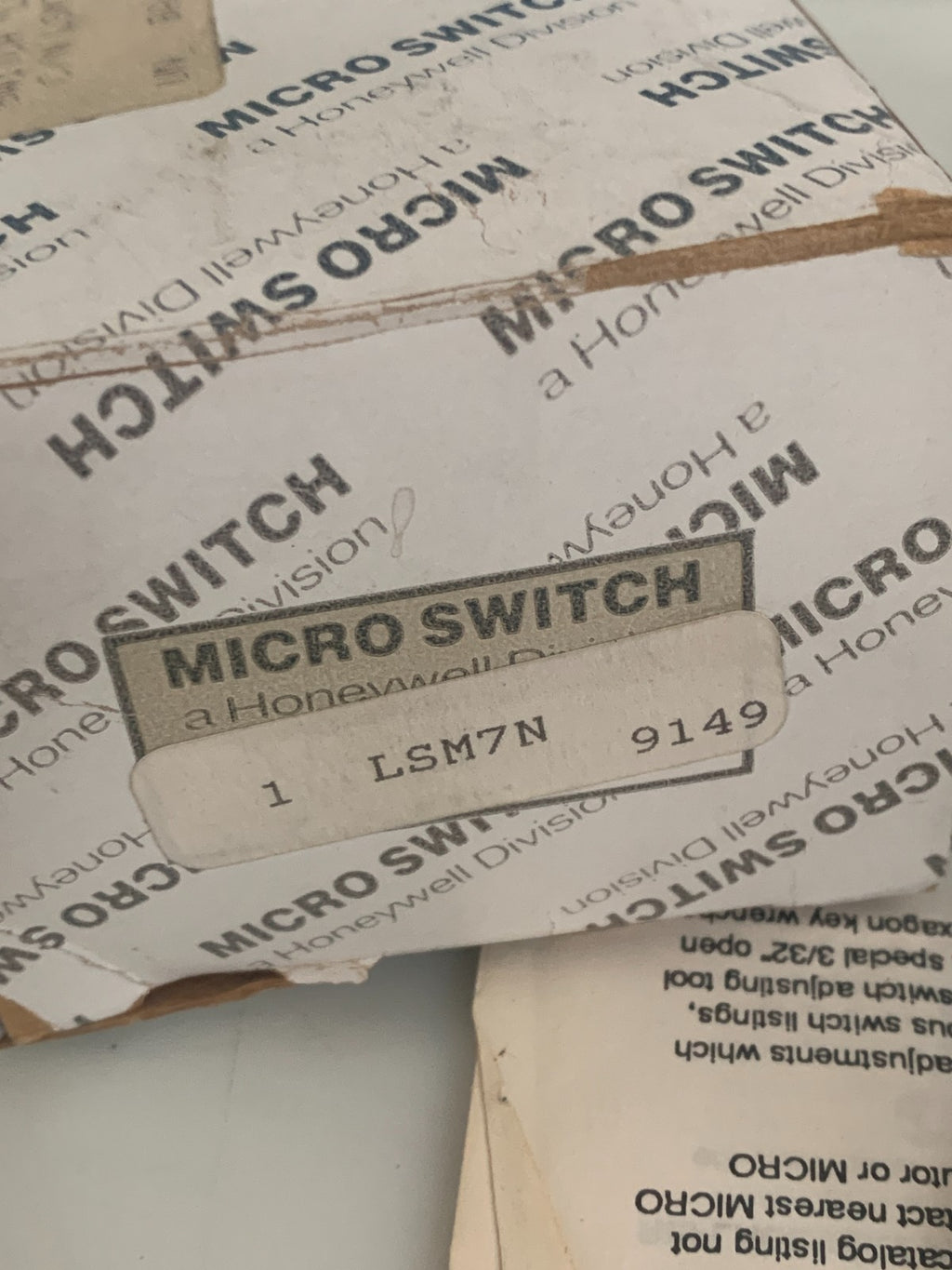 HONEYWELL H DUTY LIMIT SWITCH LSM7N