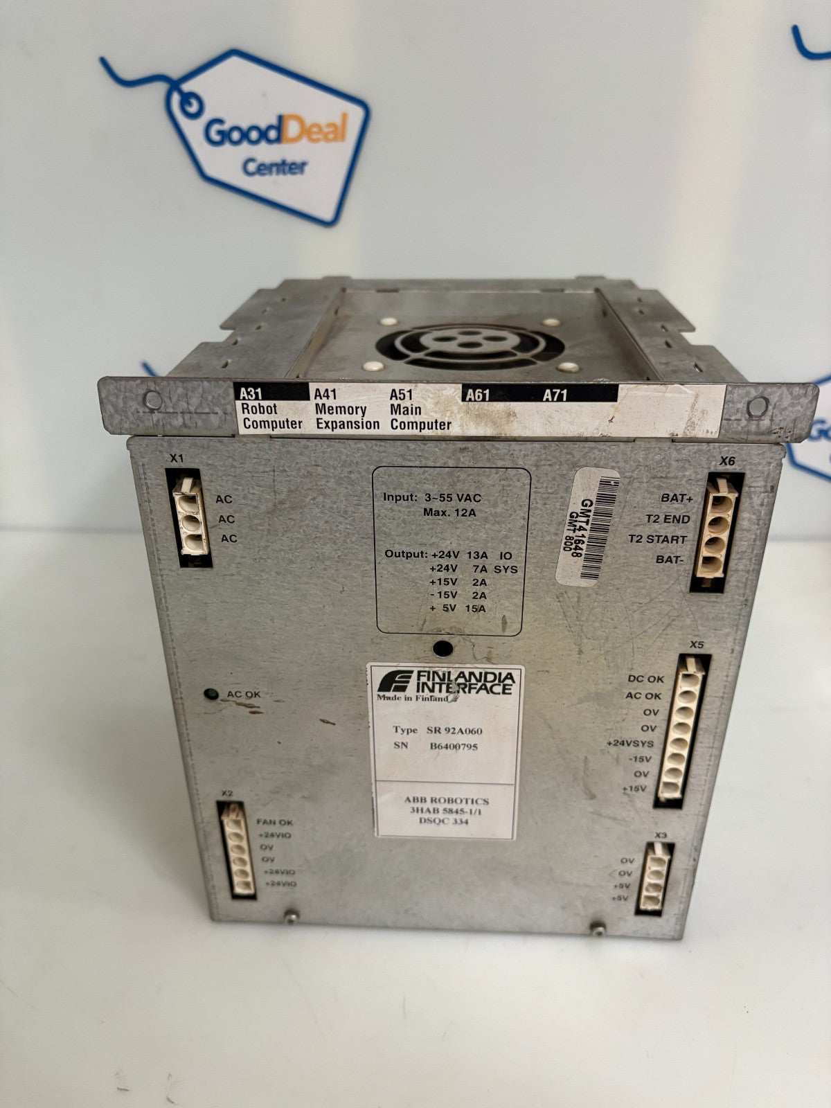 FINLANDIA INTERFACE ABB ROBOTICS POWER SUPPLY SR 92A0600