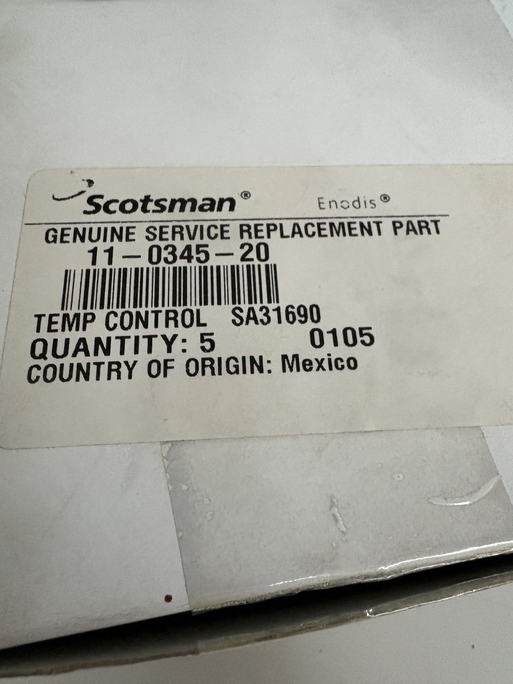 SCOTSMAN ICE MACHINE TEMPERATURE CONTROL 11-0345-203