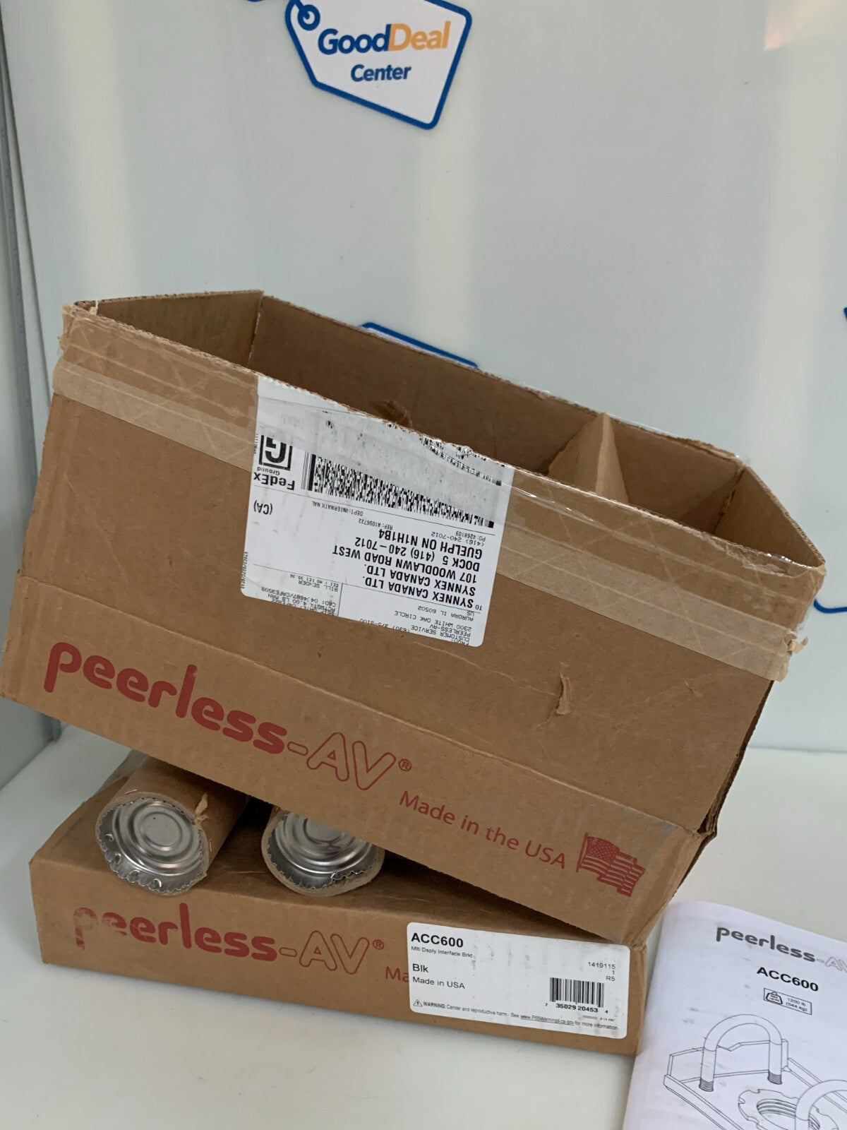LOT OF 2 PEERLESS ACC600 TV OR PROJECTOR CEILING MOUNT