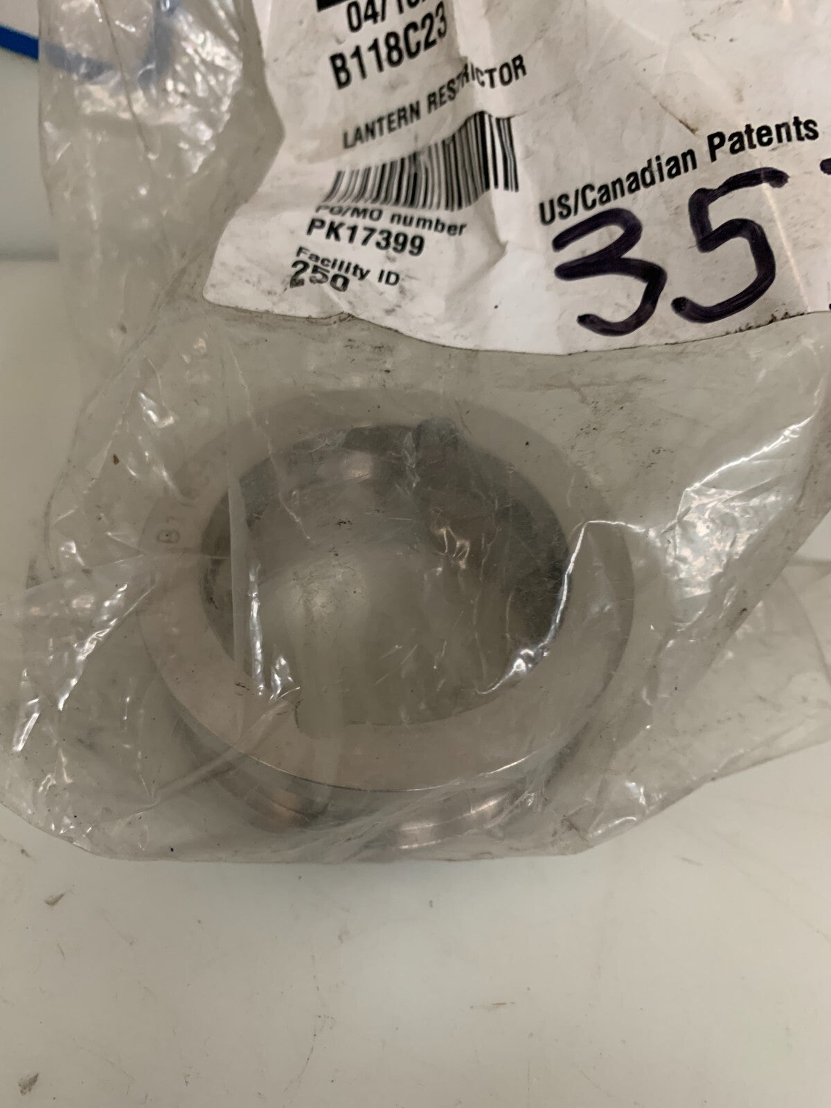 WEIR WARMAN LANTERN RESTRICTOR B118 C23 PK 17399