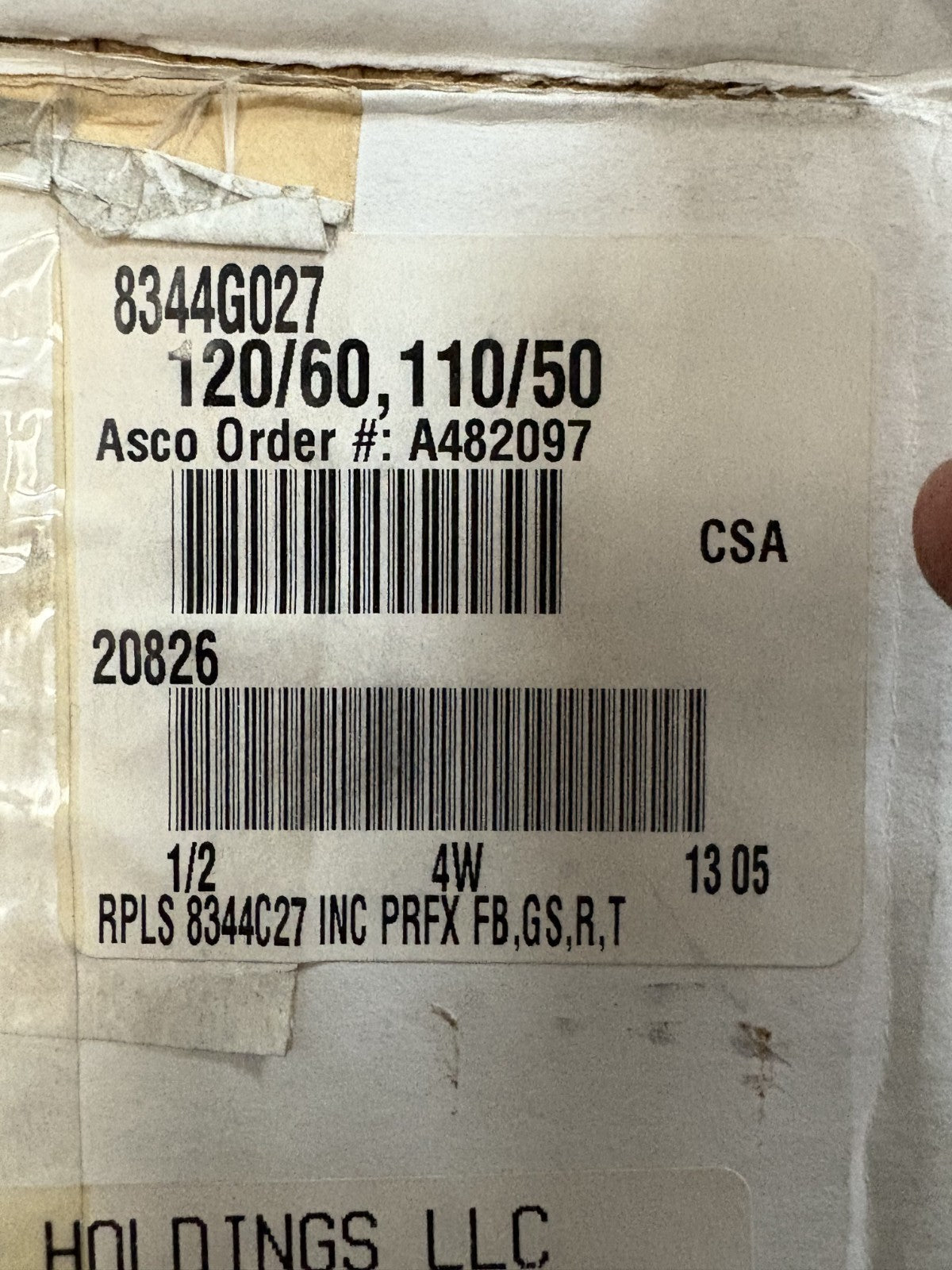 ASCO SOLENOID VALVE 8344G027