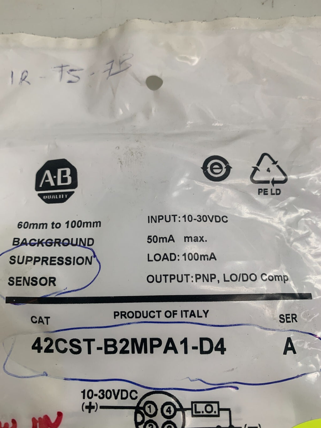 ALLEN BRADLEY  Suppression Sensor   42CST-B2MPA1-D4  A