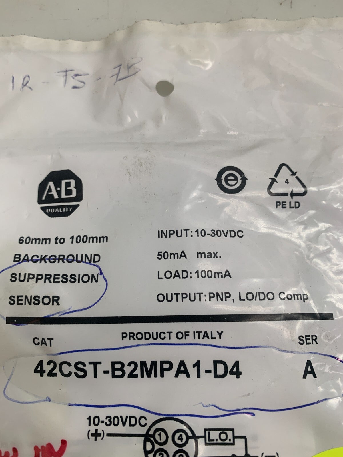 ALLEN BRADLEY  Suppression Sensor   42CST-B2MPA1-D4  A