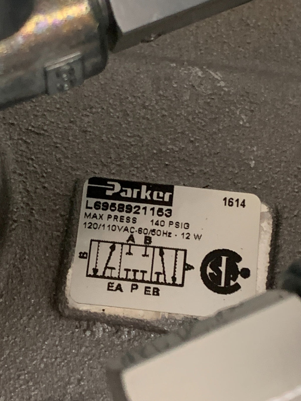 PARKER SCHRADER BELLOWS PNEUMATIC VALVE L6958921153